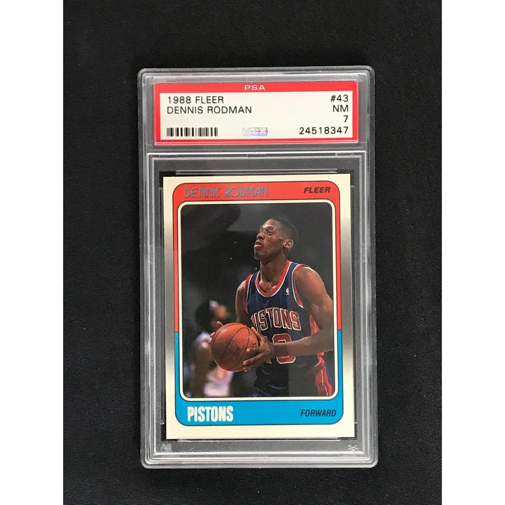 1988 Fleer Dennis Rodman Rookie Psa 7 (1 of 2)