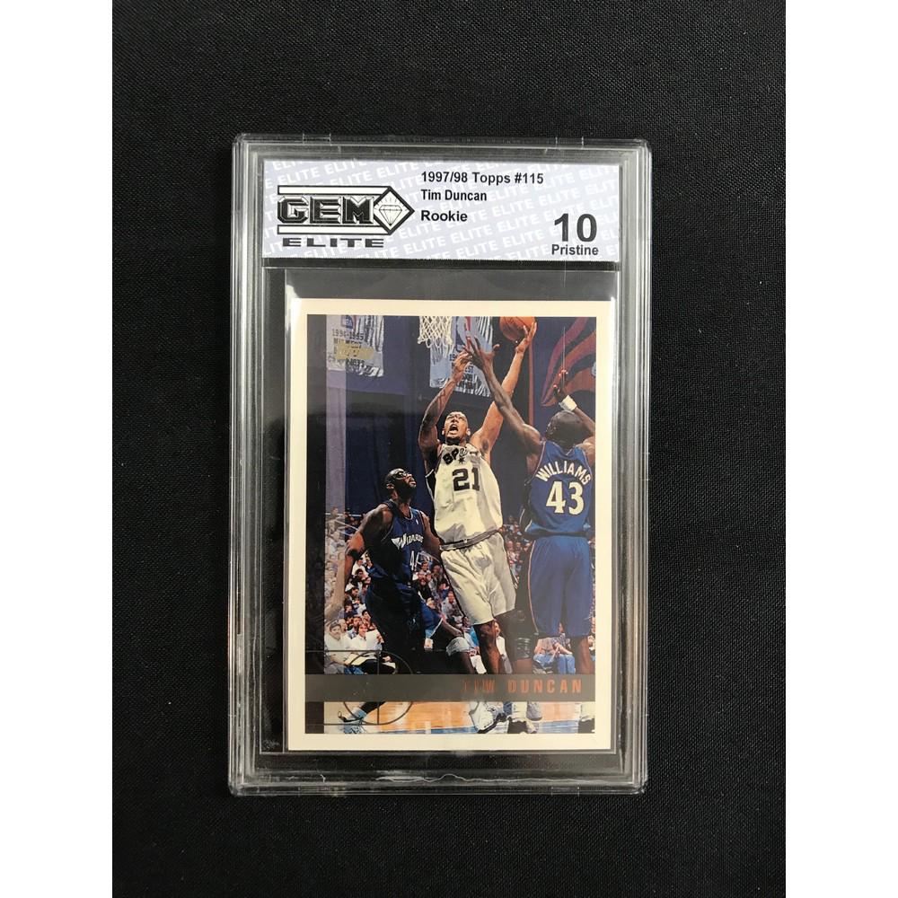 1997-98 Topps Tim Duncan Rookie Gem 10 (1 of 2)