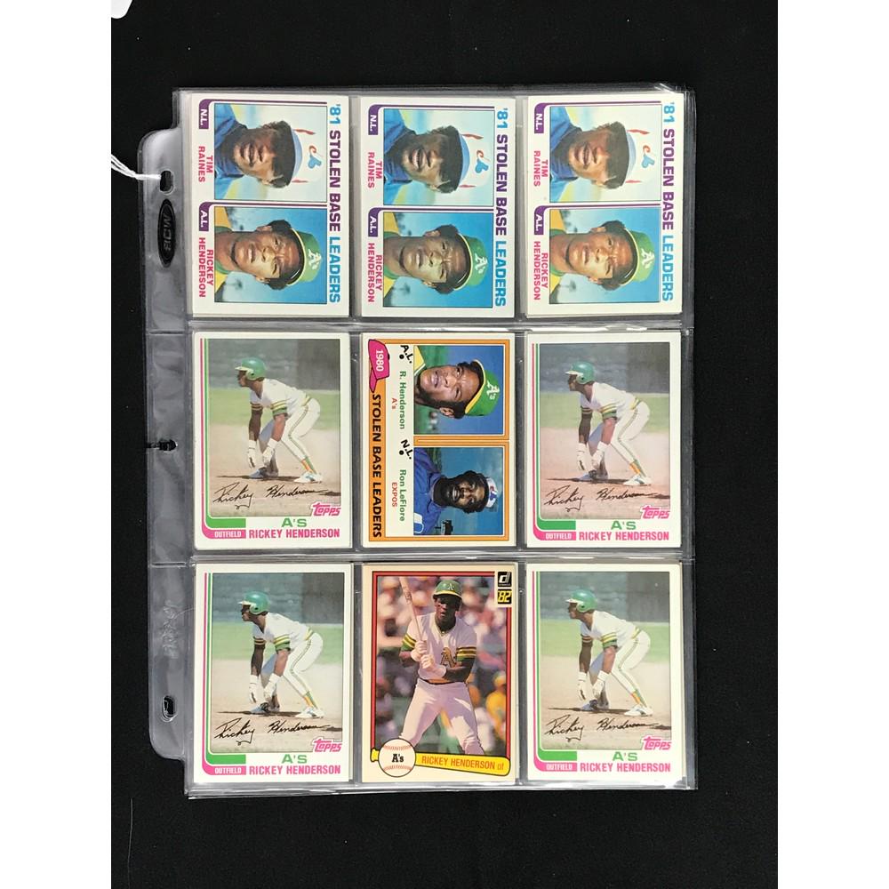 44 1980's Rickey Henderson Cards (1 of 6)