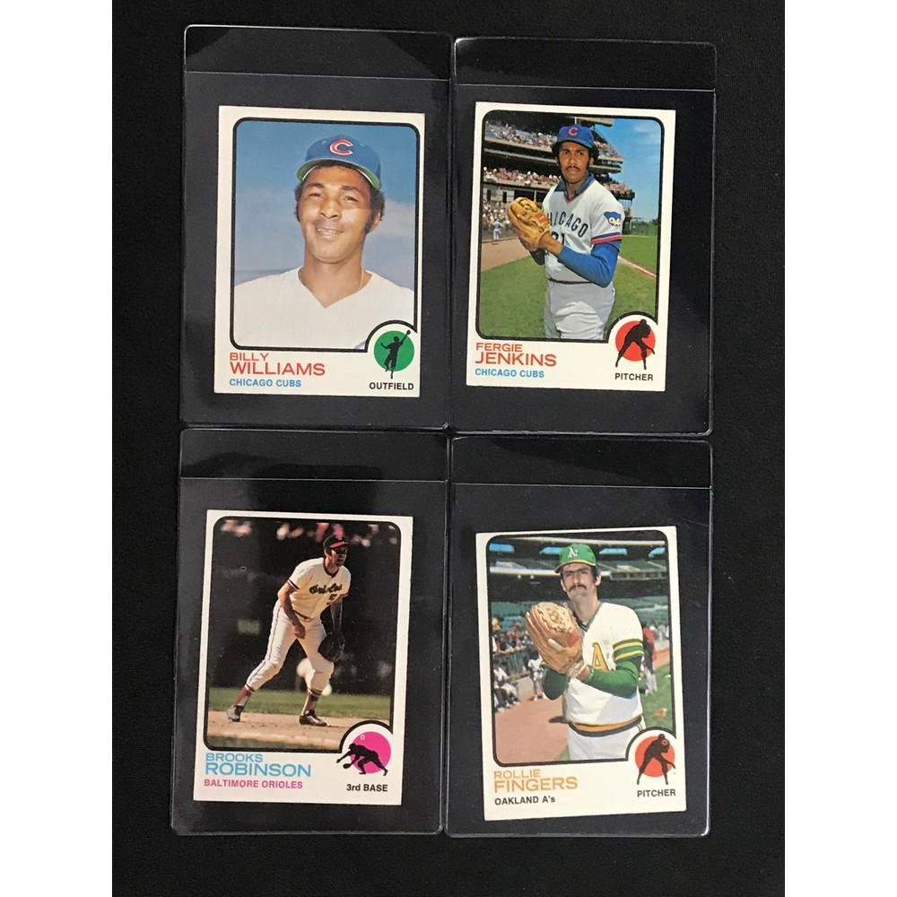 Four 1973 Topps Baseball Hof/stars (1 of 2)