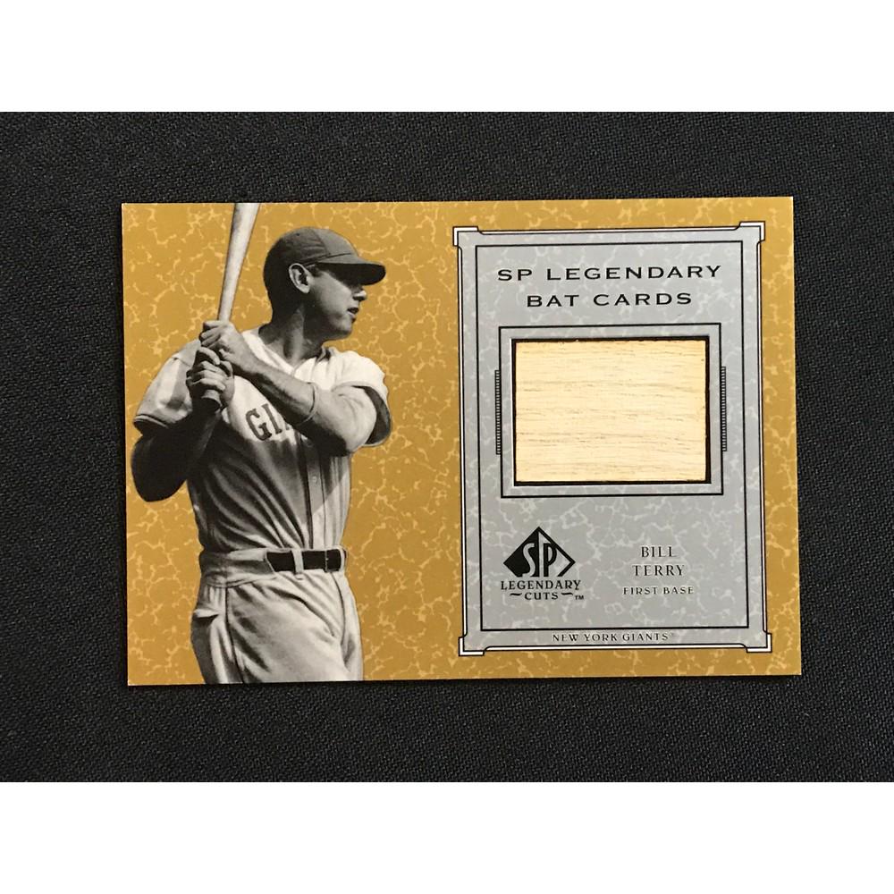 2001 Sp Bill Terry Bat Card Short Print (1 of 2)