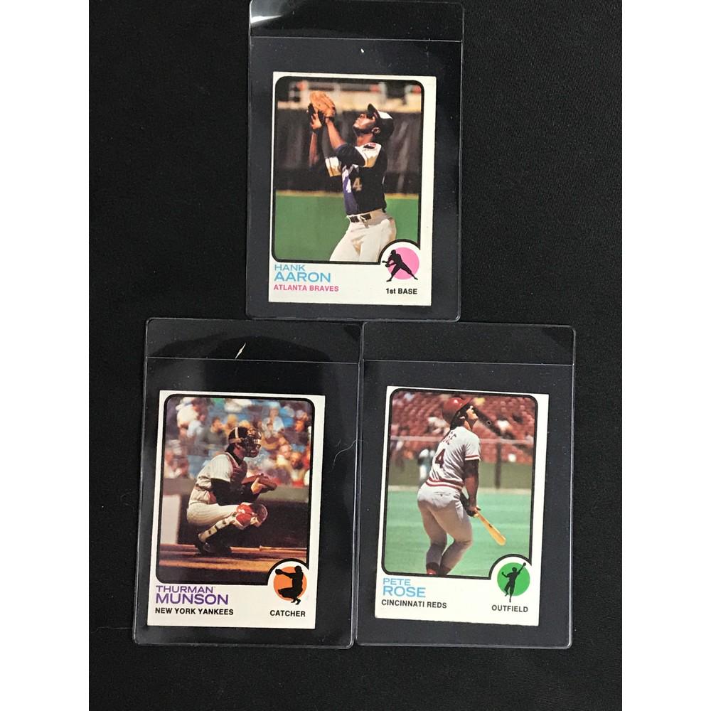 Three 1973 Topps Baseball Hof/stars (1 of 2)