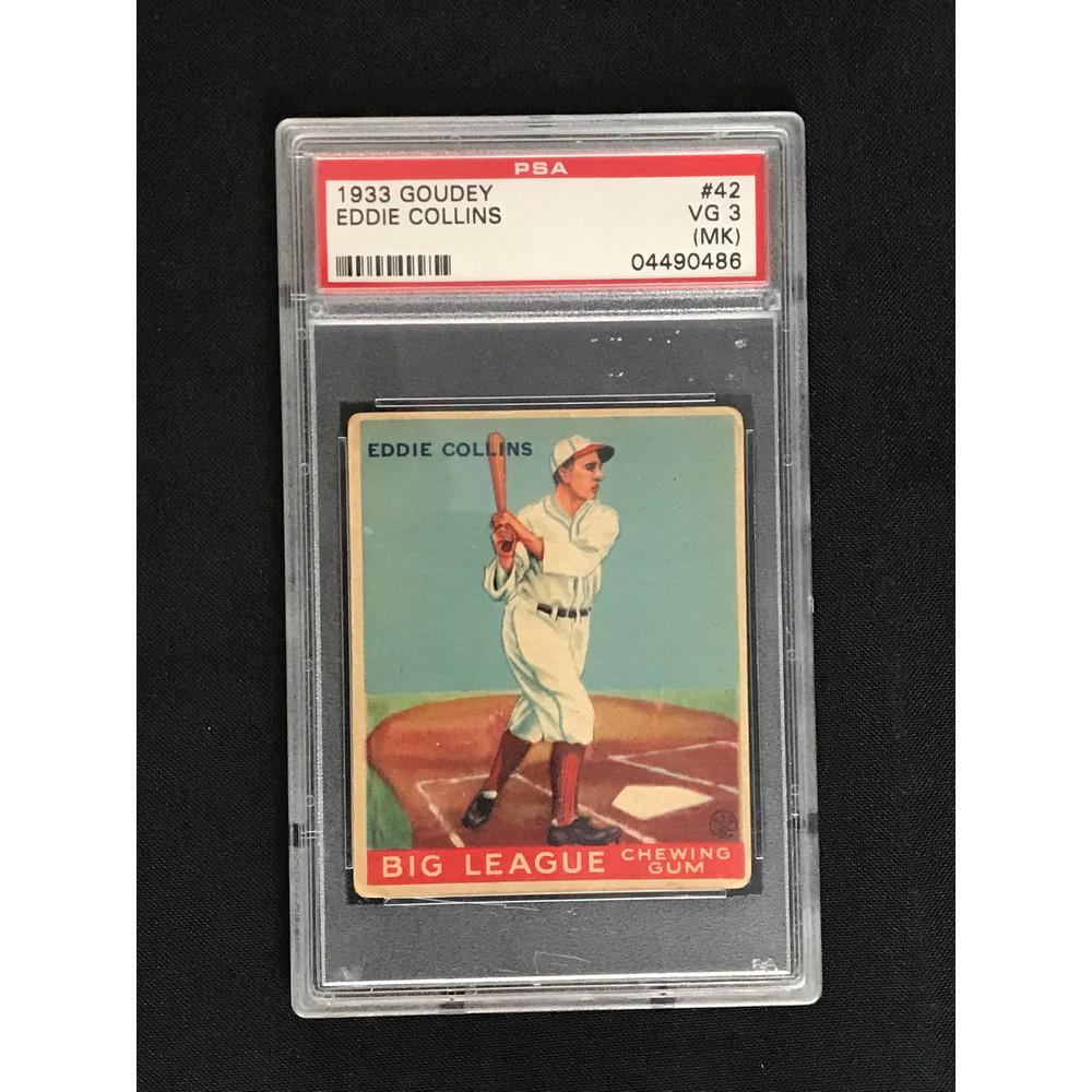 1933 Goudey Eddie Collins Psa 3 Mk (1 of 2)