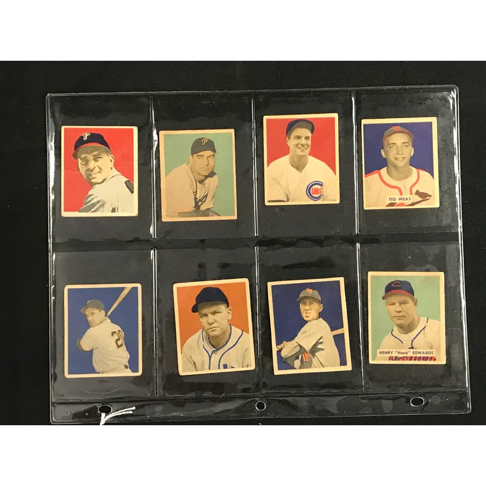 8 1949 Bowman Baseball Cards (1 of 2)