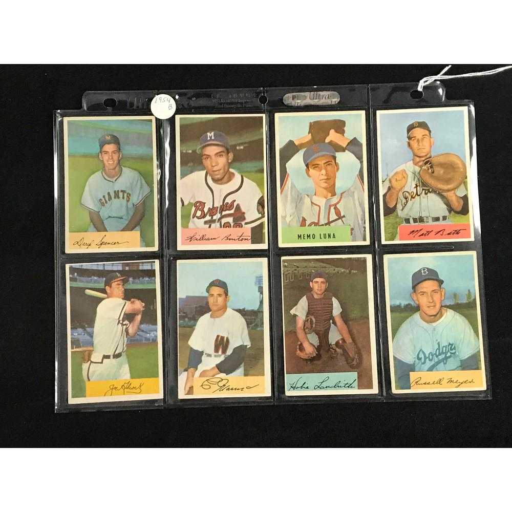 8 1954 Bowman Baseball Cards Nice Condition (1 of 2)