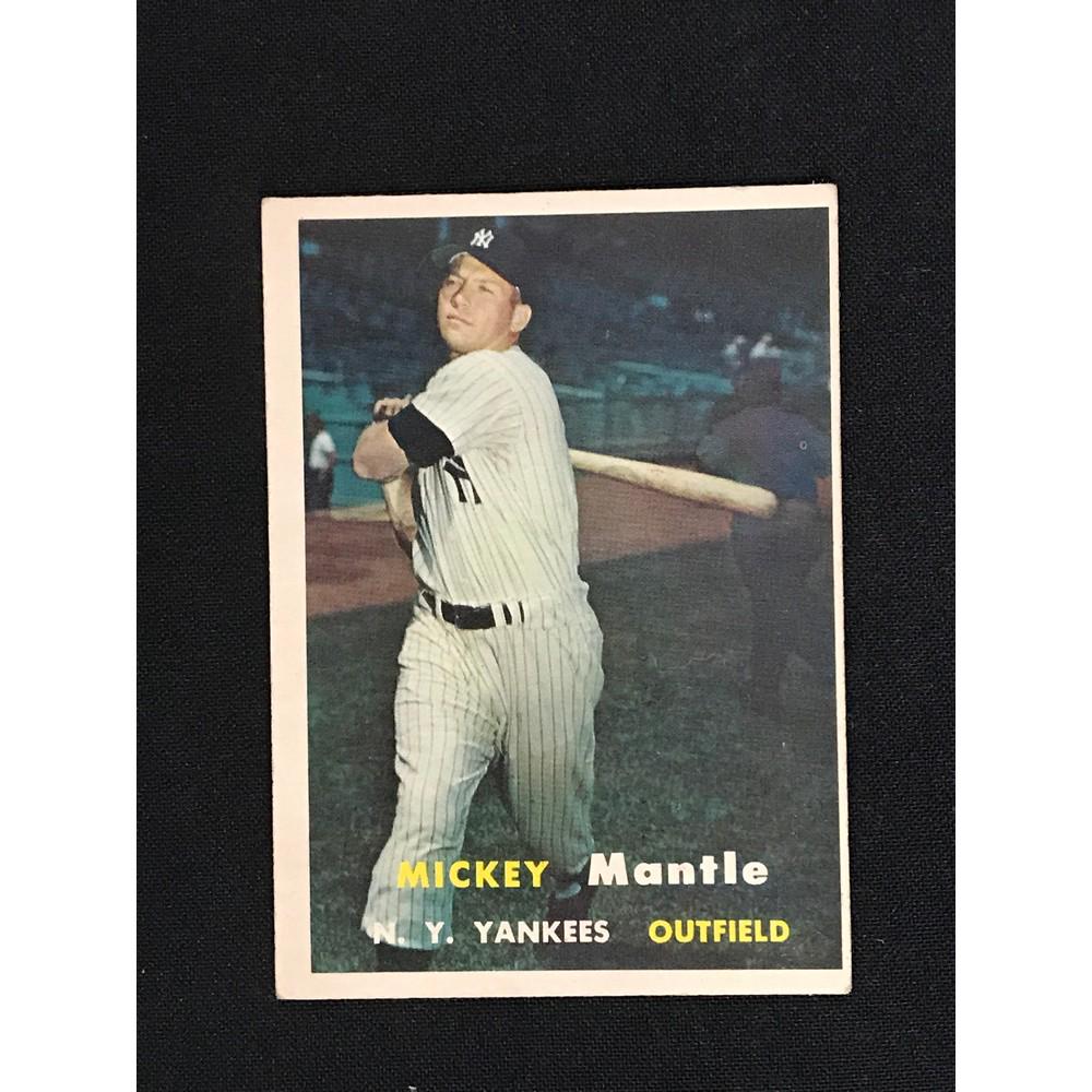 Crease Free 1957 Topps Mickey Mantle (1 of 2)
