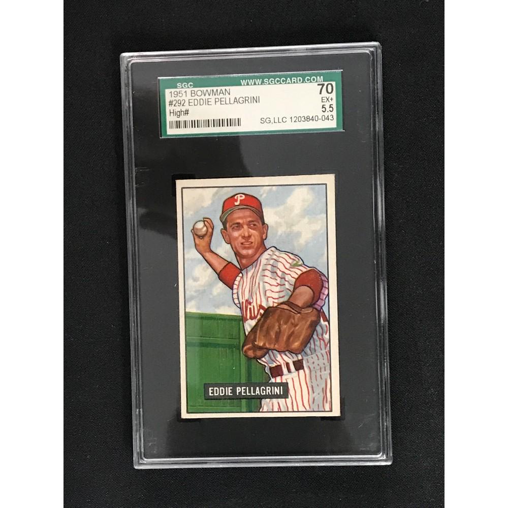 1951 Bowman Eddie Pellagrini High # Sgc 5.5: 1951 Bowman Eddie Pellagrini High # Sgc 5.5