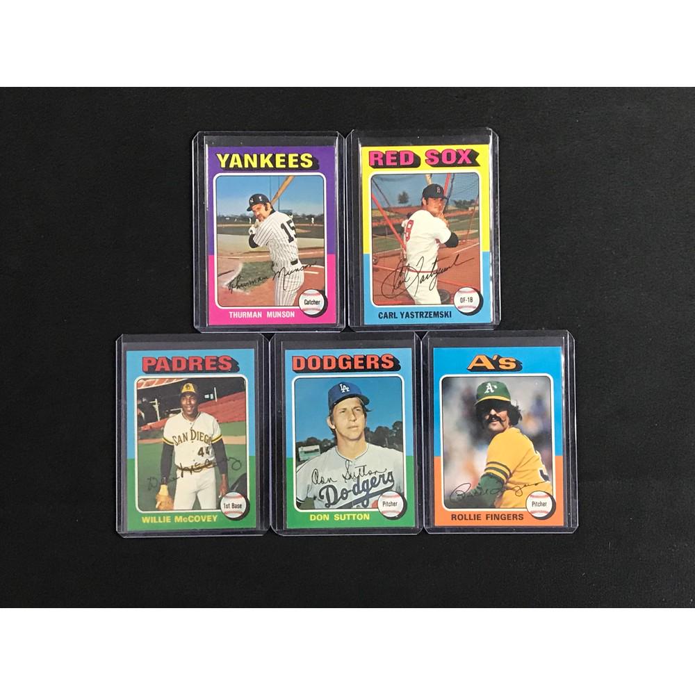 5 1975 Topps Baseball Stars/hof (1 of 2)