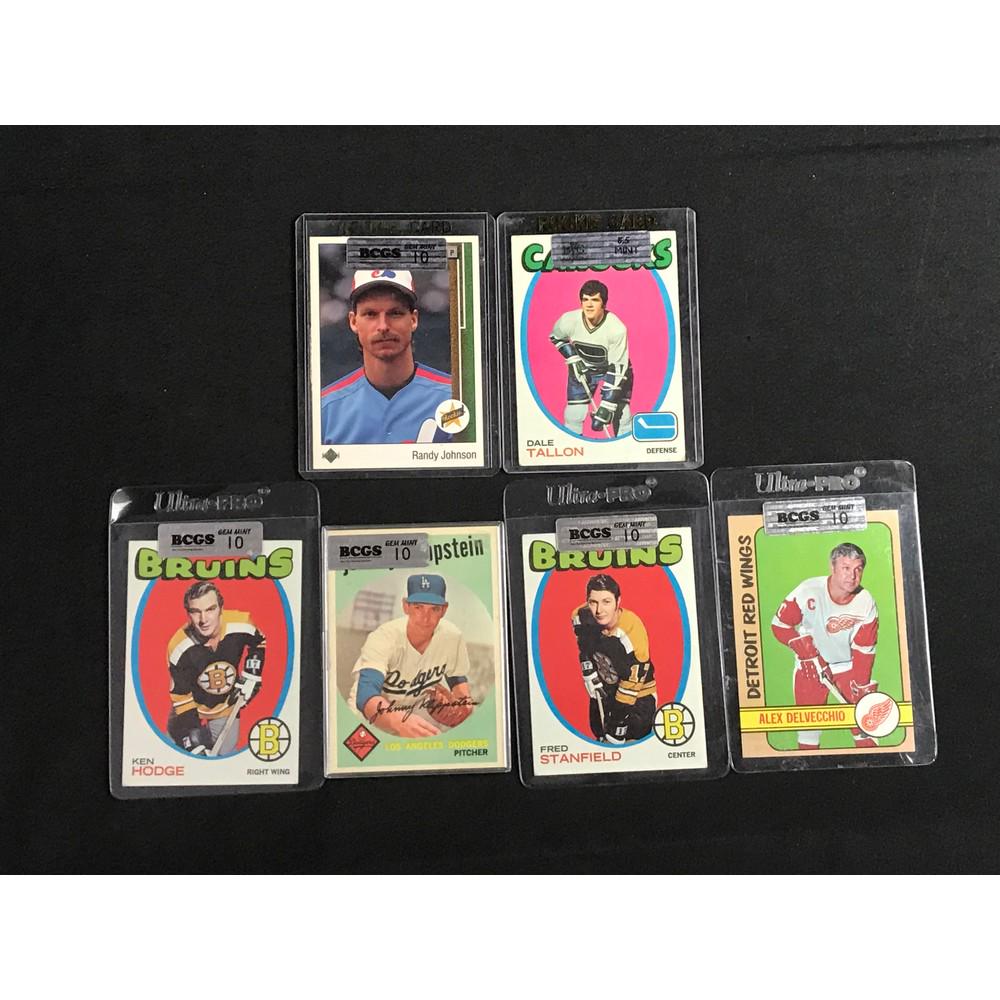 6 Graded Hockey And Baseball Cards (1 of 2)