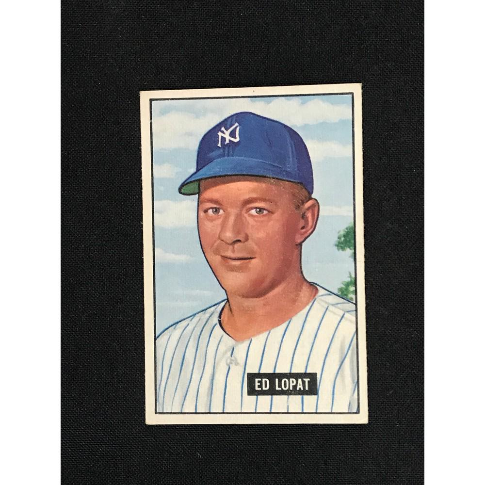 1951 Bowman Baseball Ed Lopat Nice Condition (1 of 2)