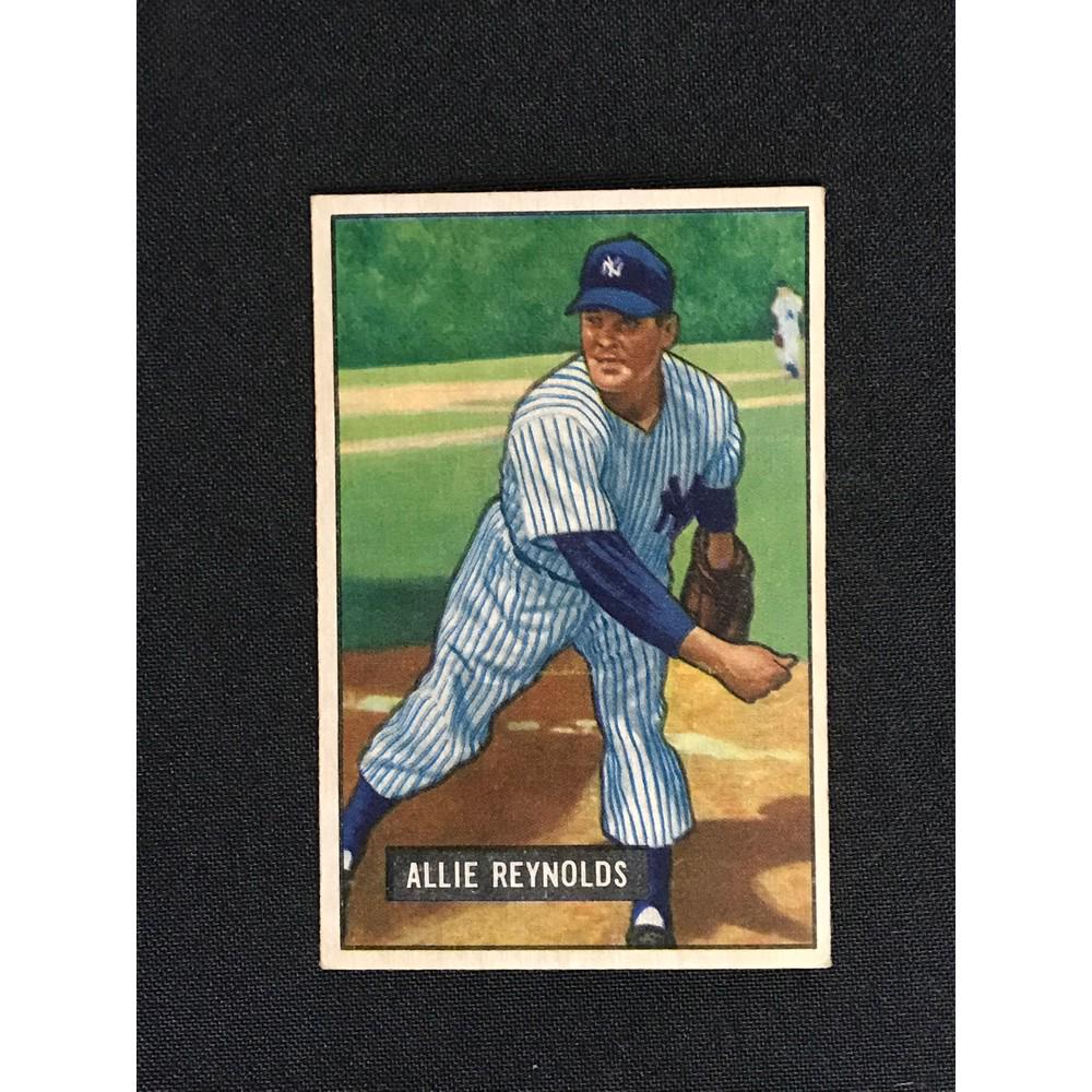1951 Bowman Baseball Allie Reynolds Nice Condition (1 of 2)