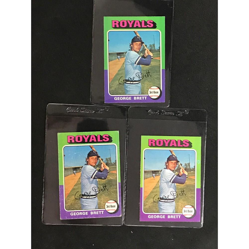 Three 1975 Topps George Brett Rookies (1 of 2)