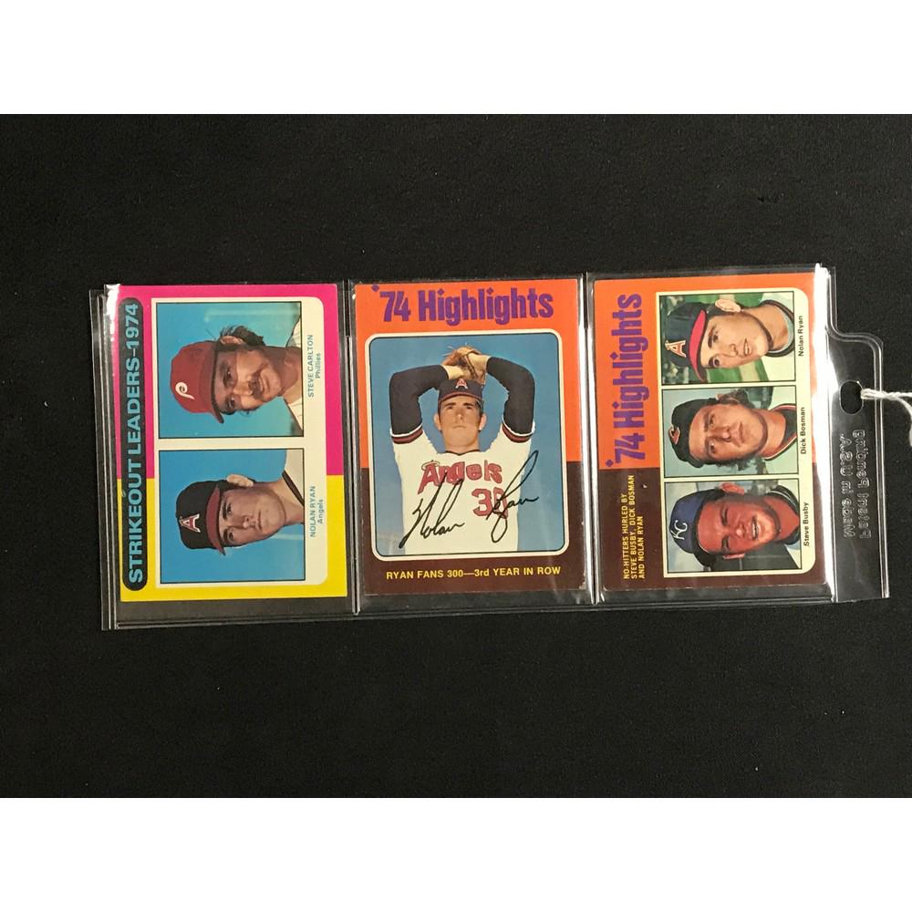 Three 1975 Topps Nolan Ryan Cards (1 of 2)