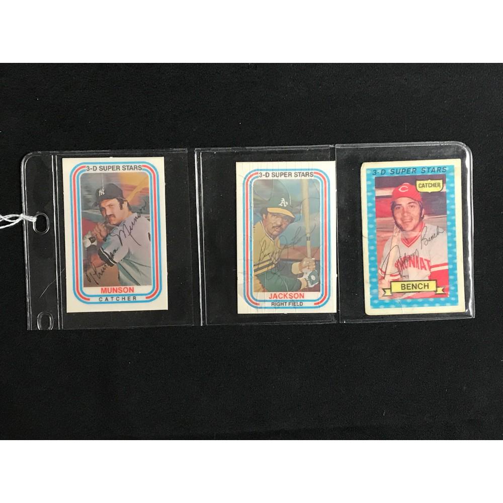 3 1970's Topps 3d Baseball Stars (1 of 2)