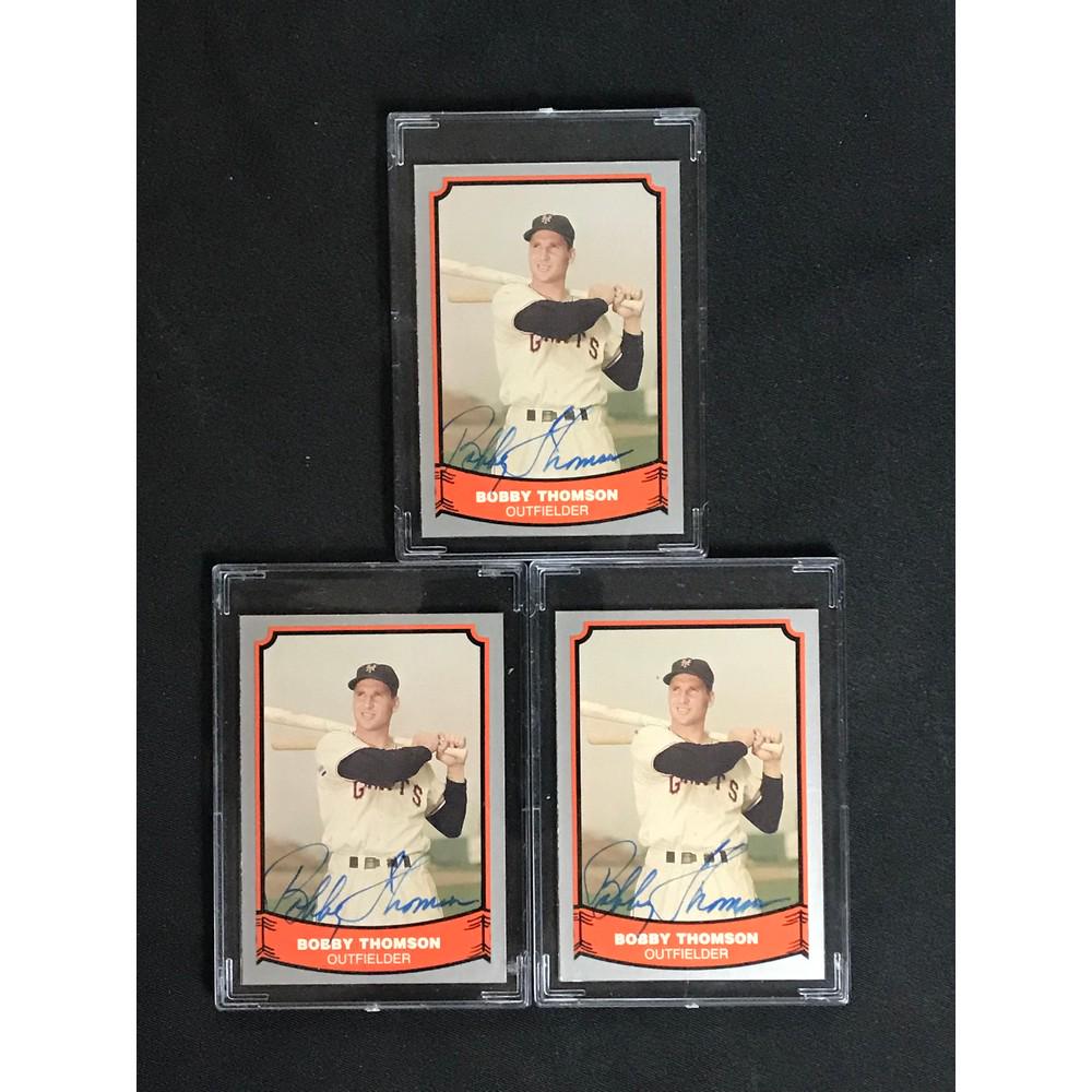 3 1988 Pacific Bobby Thomson Auto Cards (1 of 2)