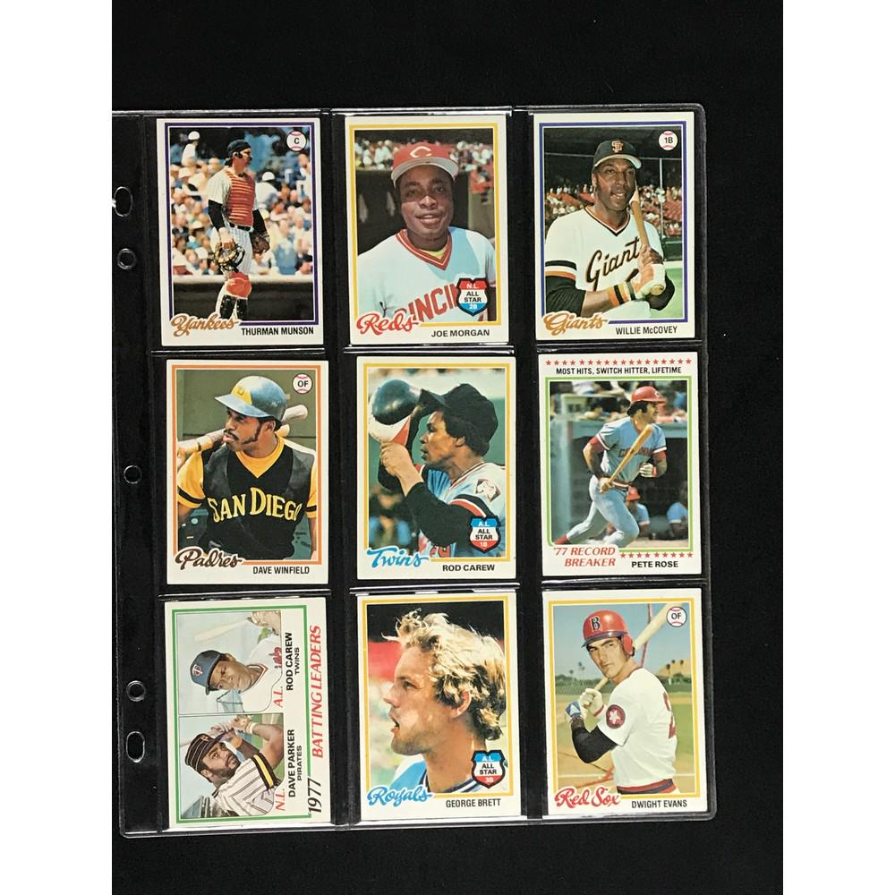 9 1978 Topps Baseball Rc/stars/hof (1 of 2)