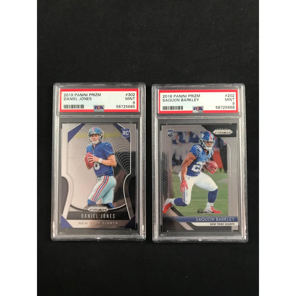 Pair Of Psa 9 Saquon Barkley/daniel Jones Rookies (1 of 2)