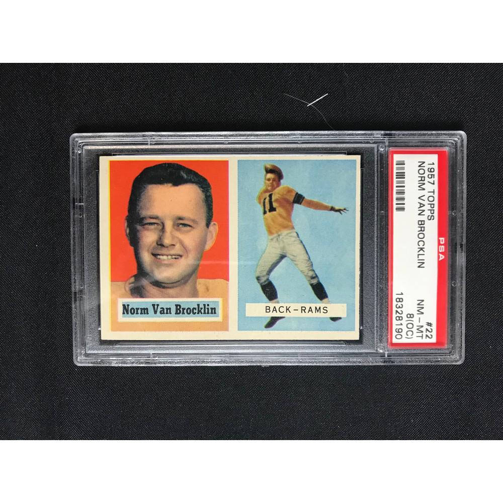 1957 Topps Norm Van Brocklin Psa 8 Oc (1 of 2)