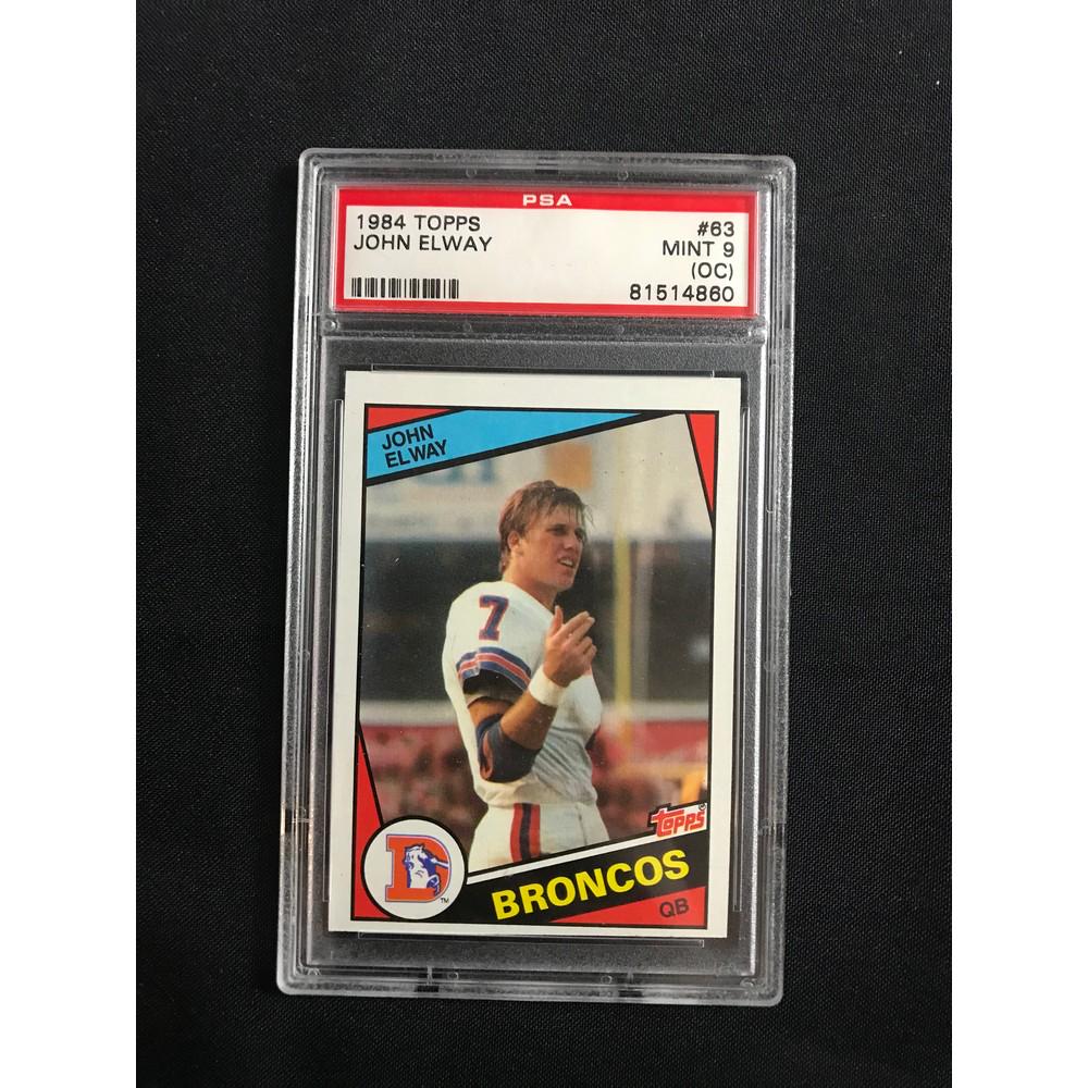1984 Topps John Elway Rookie Psa 9 Oc (1 of 2)