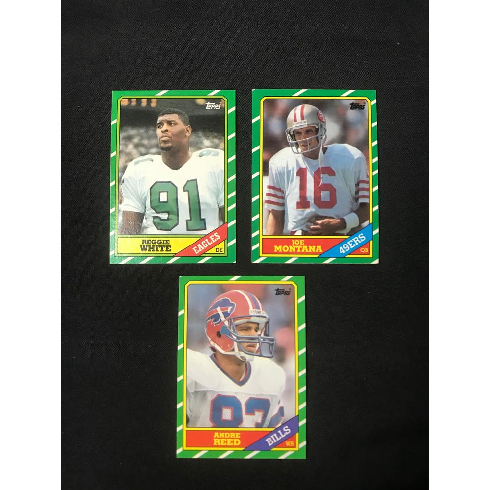 Three 1986 Topps Football Cards (1 of 2)