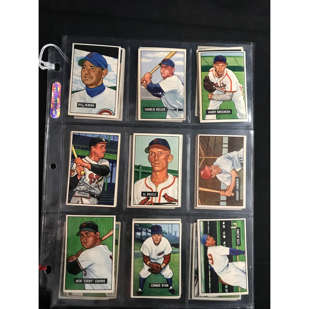 27 1951 Bowman Baseball Cards Crease Free (1 of 4)