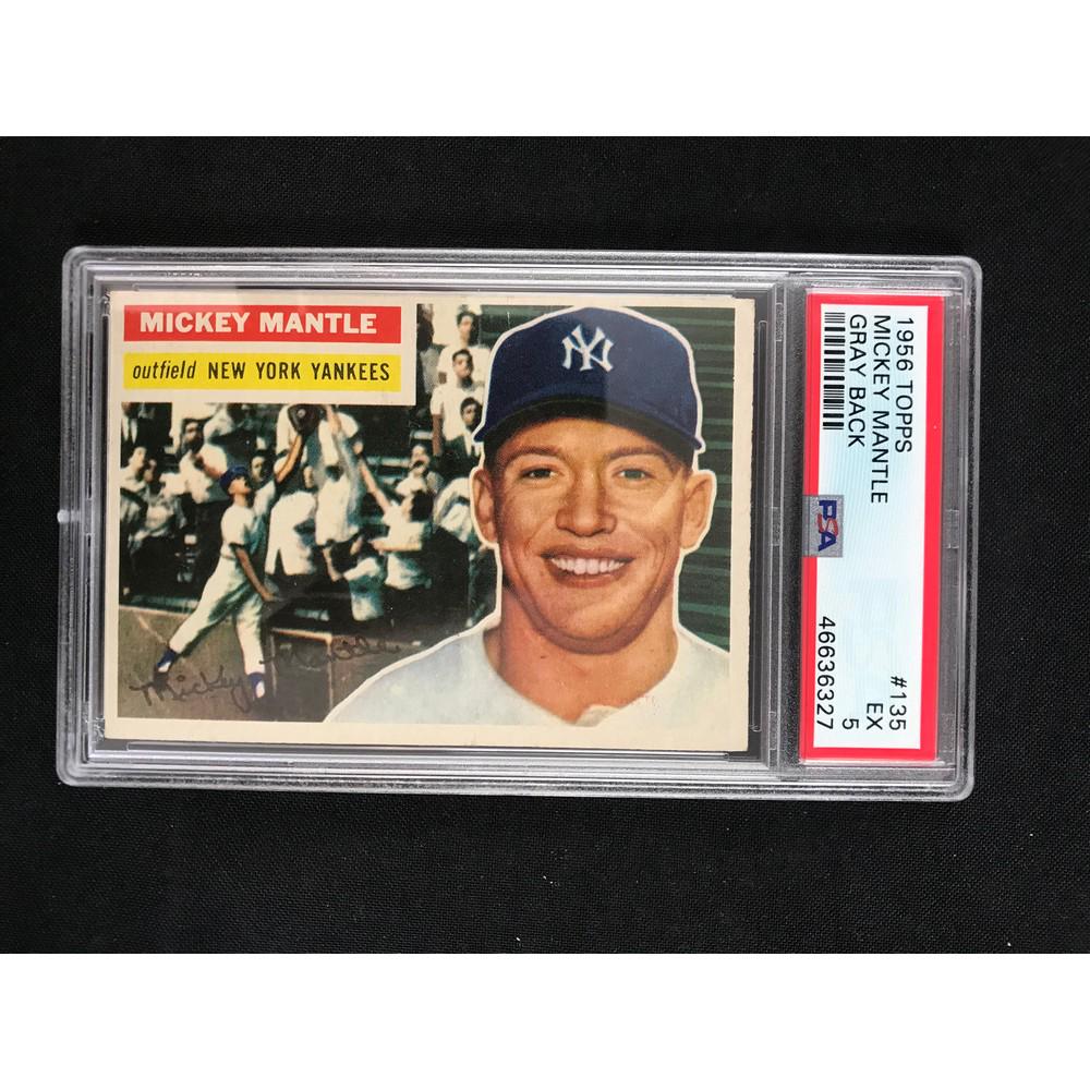 1956 Topps Mickey Mantle Gray Back Psa 5 (1 of 2)
