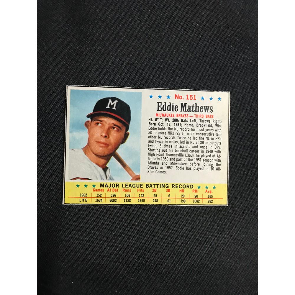 1963 Post Cereal Eddie Mathews (1 of 2)