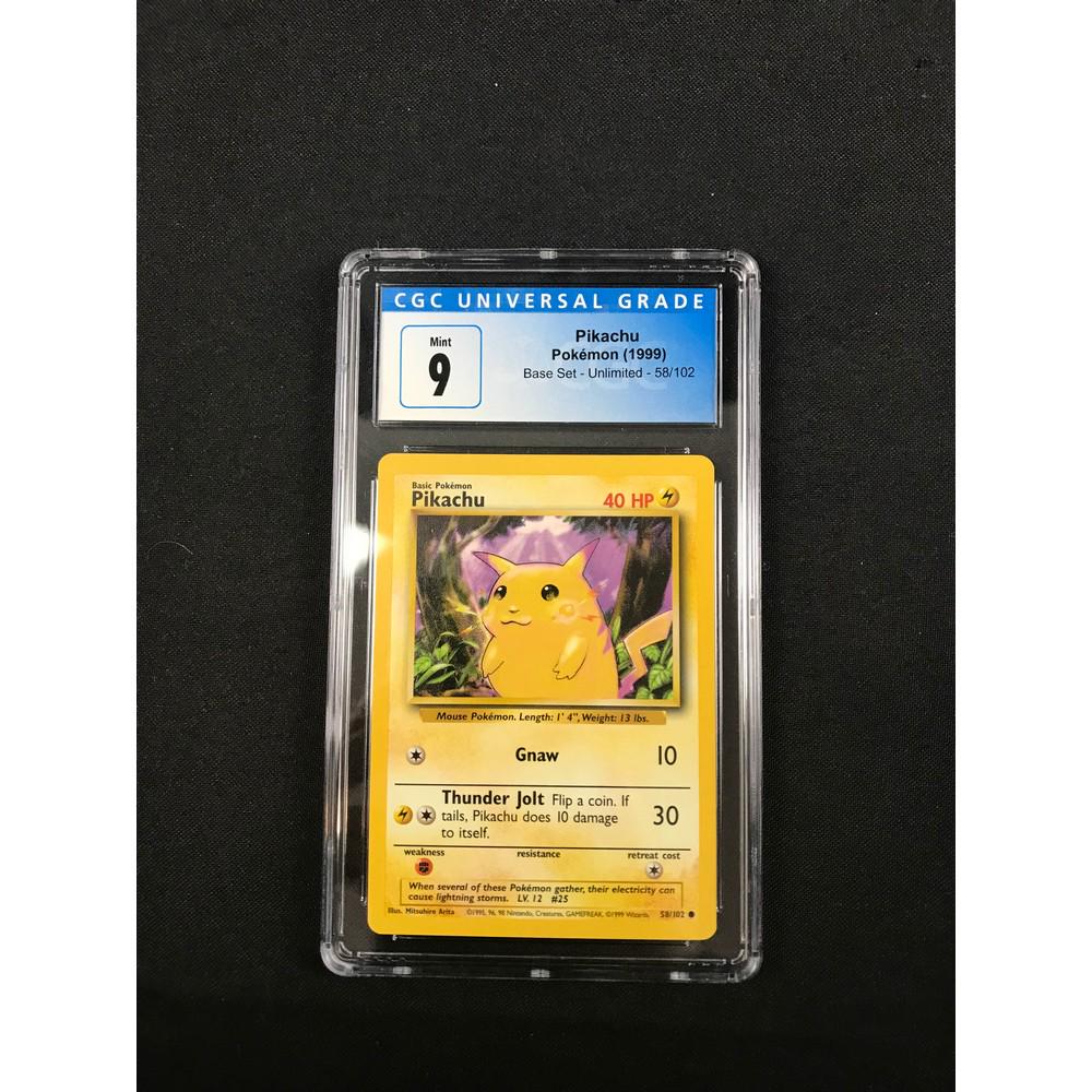 1999 Pokemon Pikachu Base Set Cgc Graded 9 (1 of 2)