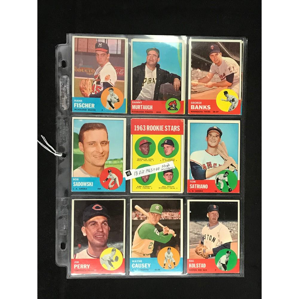 13 Different 1963 Topps Baseball High Numbers (1 of 2)