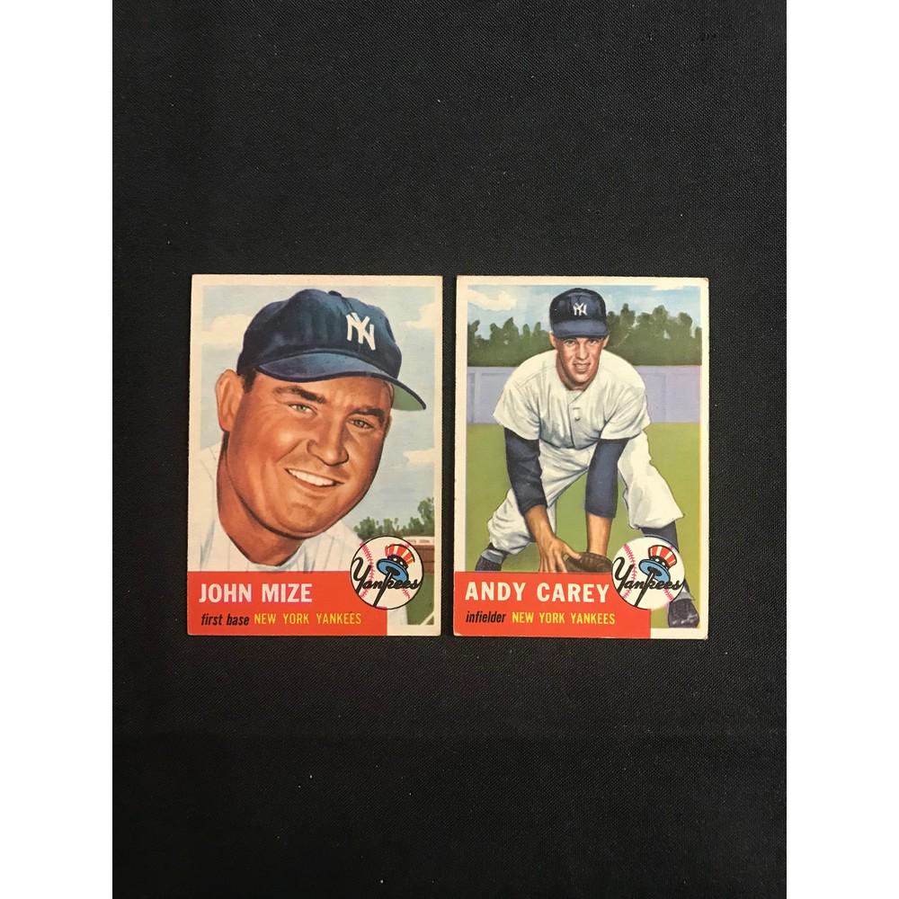 1953 Topps Baseball Stars Mize/carey Rc (1 of 2)