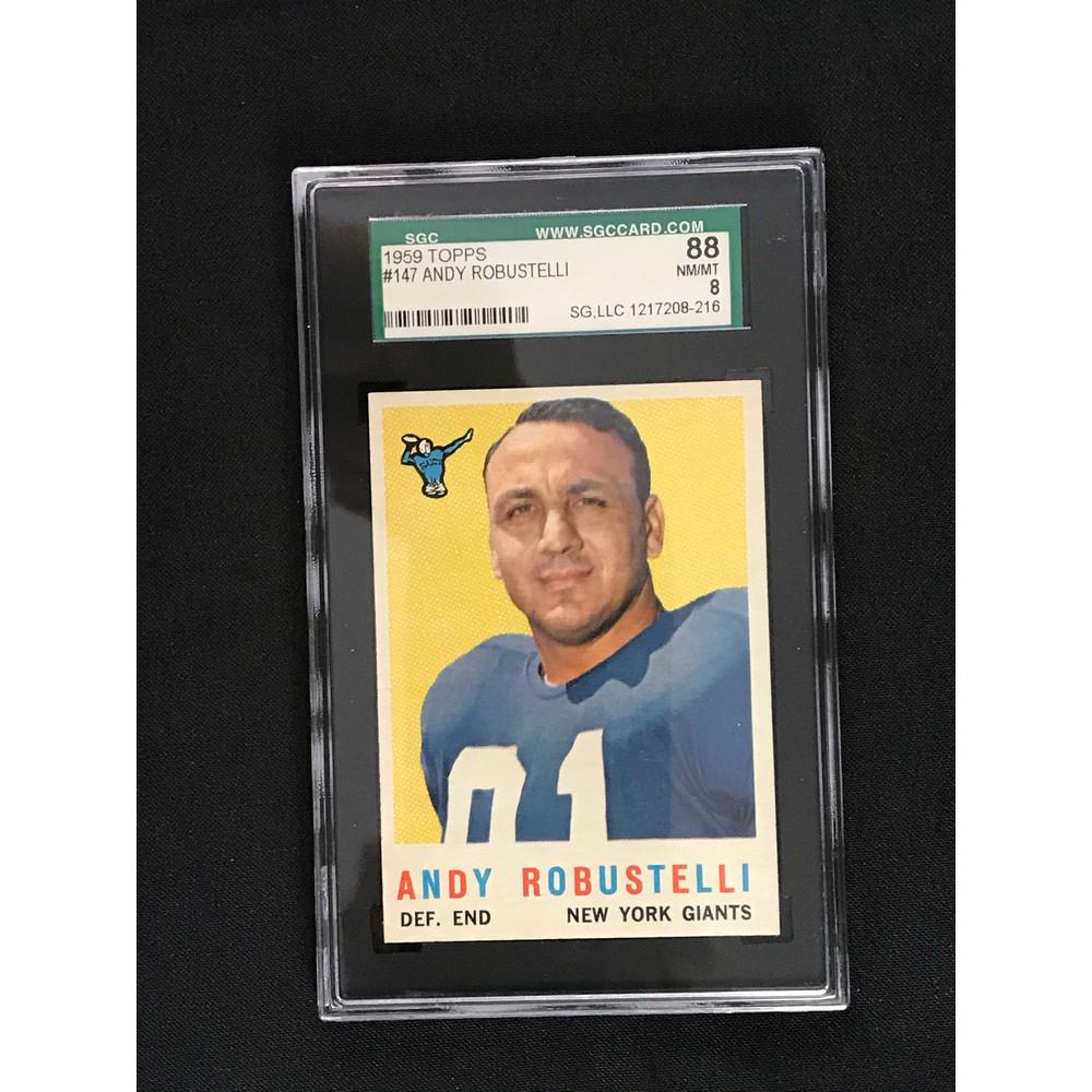 1959 Topps Andy Robustelli Sgc 8 (1 of 2)