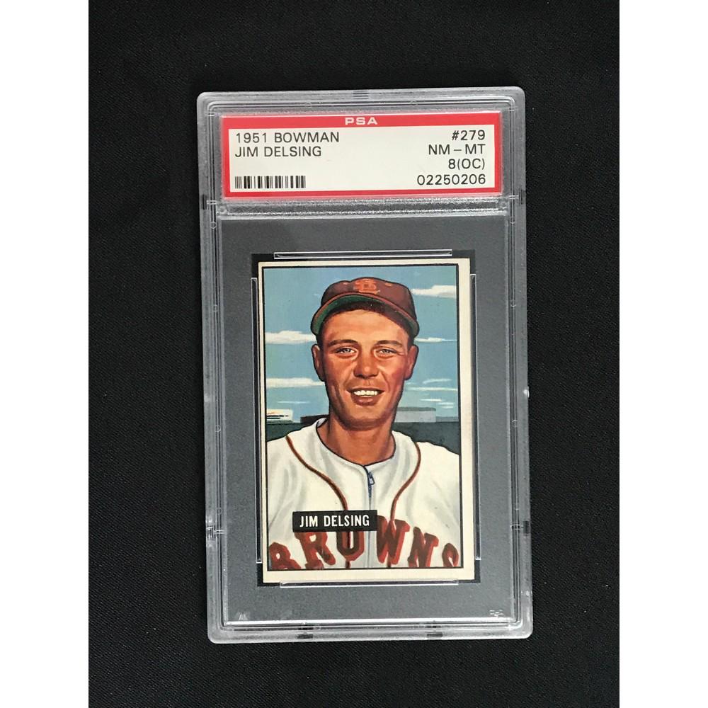 1951 Bowman Jim Delsing High # Psa 8 Oc (1 of 2)