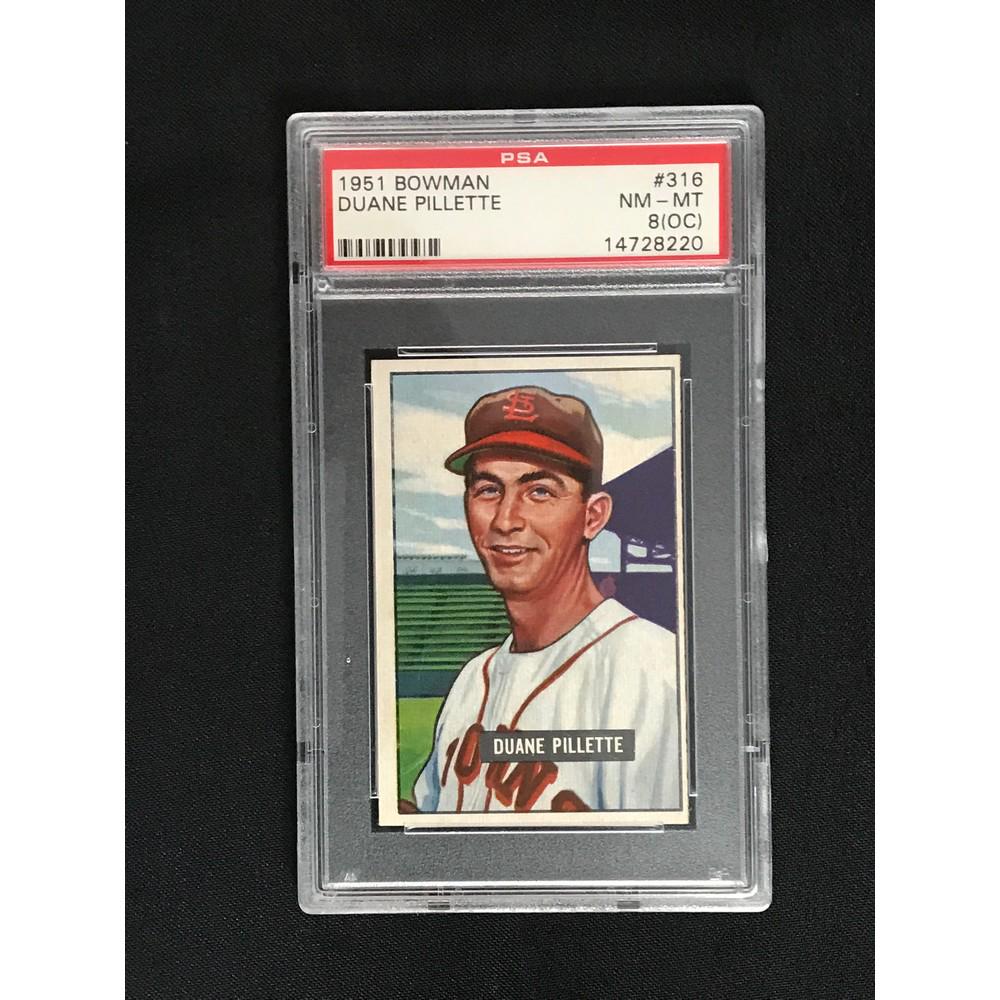 1951 Bowman Duane Pillette High # Psa 8 Oc (1 of 2)