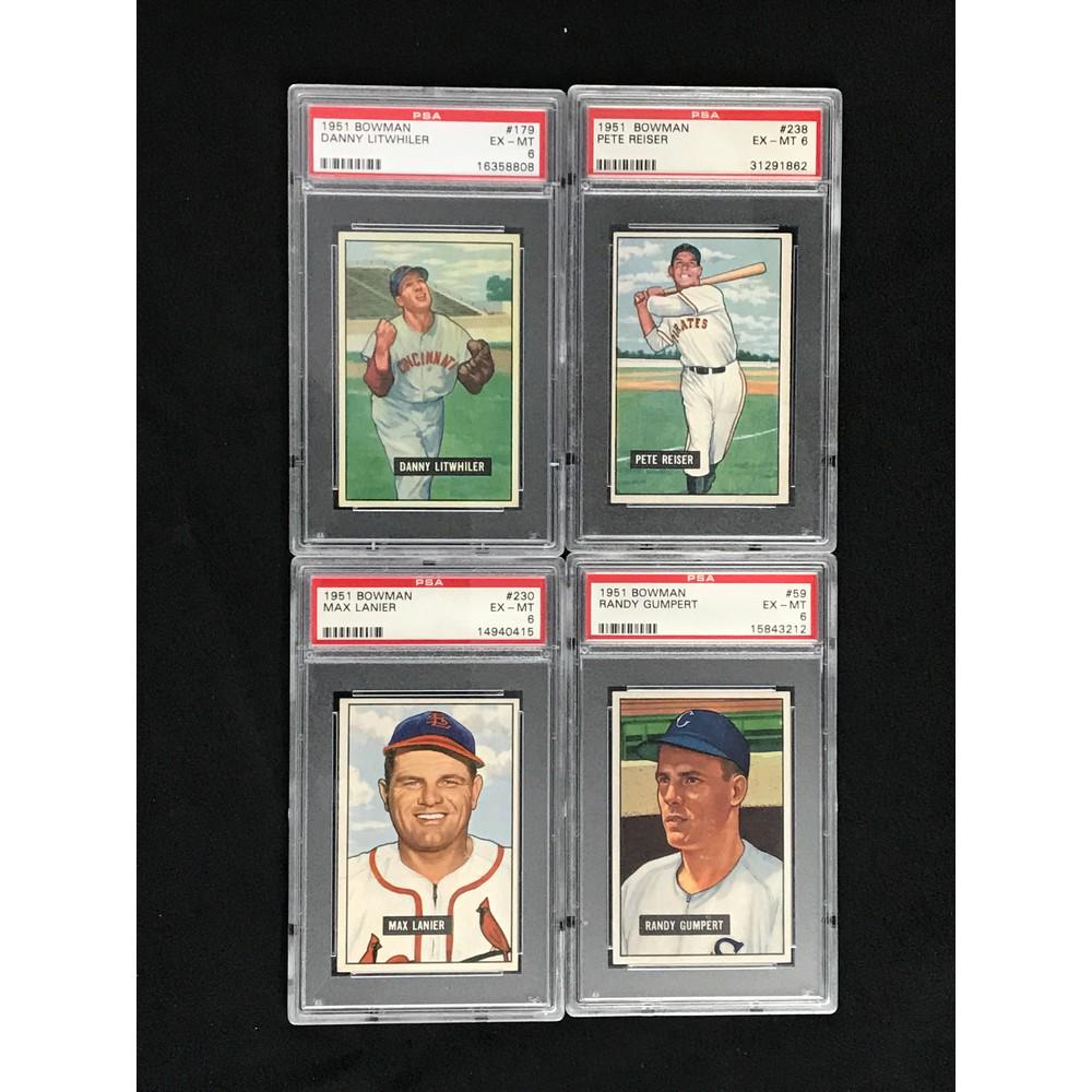 4 1951 Bowman Baseball Psa 6 Cards (1 of 2)