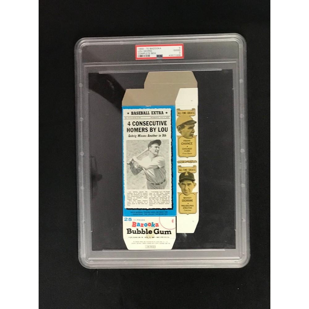 1969-70 Bazooka Box Lou Gehrig/babe Ruth Psa 2 (1 of 2)
