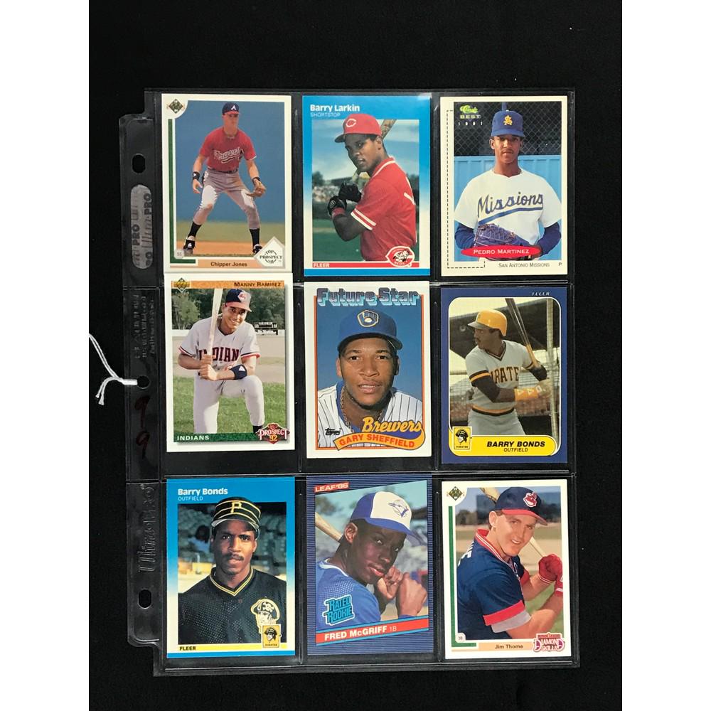9 1980's Baseball Star Rookie Cards (1 of 2)
