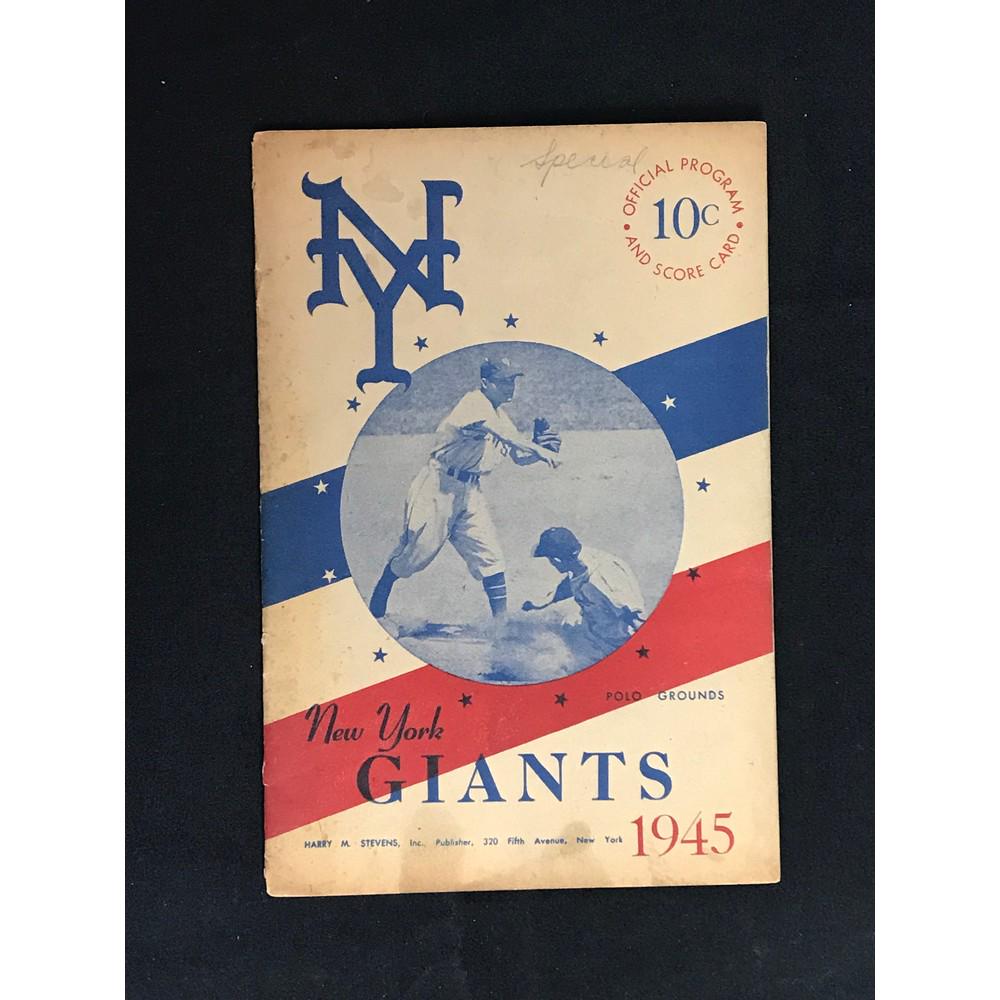 1945 Ny Giants Program And Scorecard Polo Grounds (1 of 2)