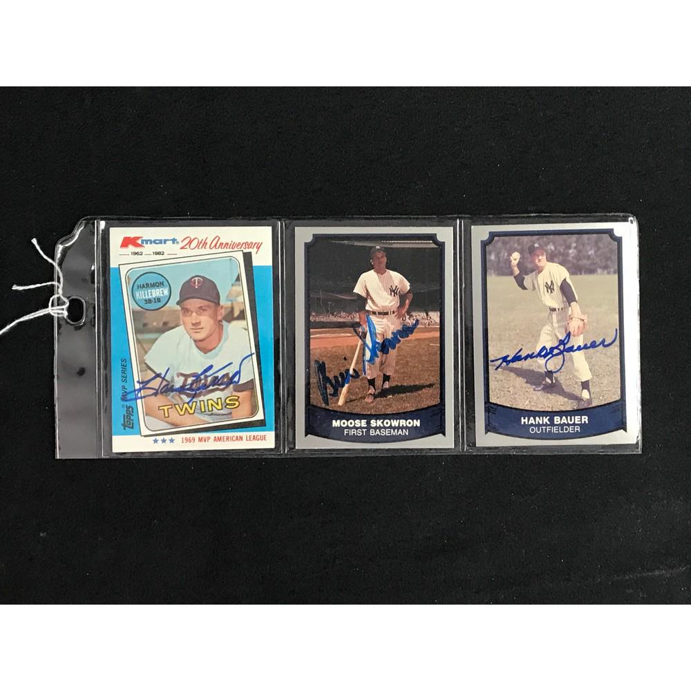 Three Autographed Baseball Cards (1 of 2)