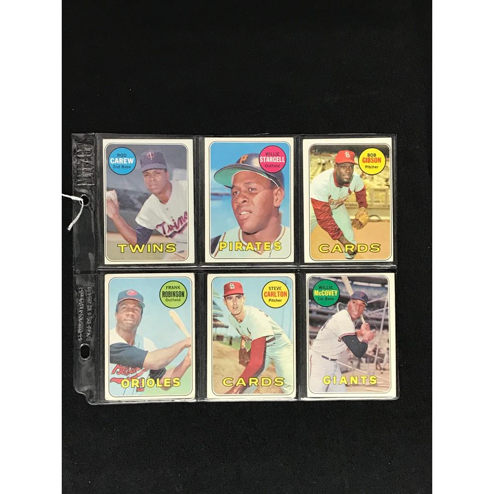 6 1969 Topps Baseball Stars/hof (1 of 2)