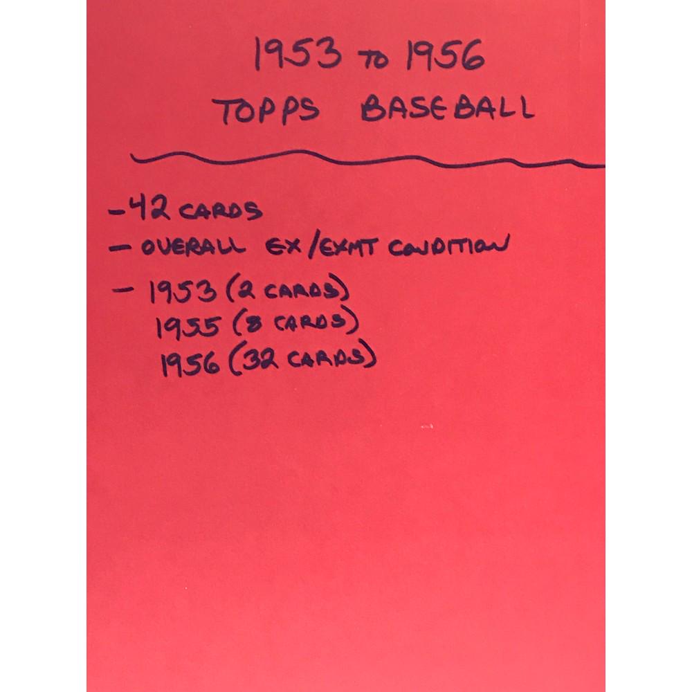 42 1953 To 1956 Topps Baseball Cards (1 of 7)