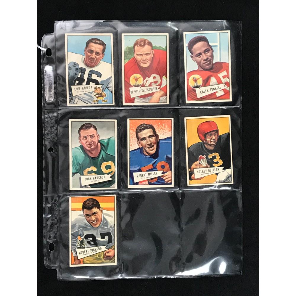 7 1952 Bowman Football Cards (1 of 2)