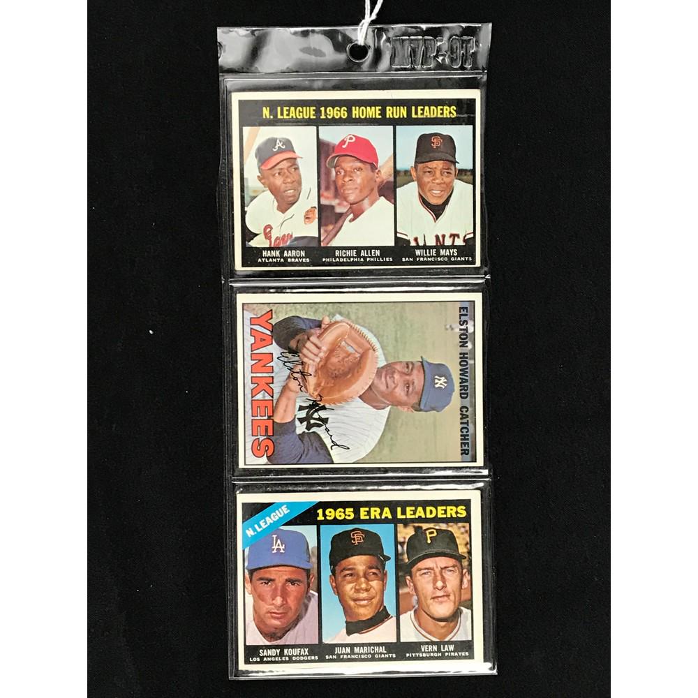 Three 1967 Topps Cards Aaron/mays/koufax (1 of 2)