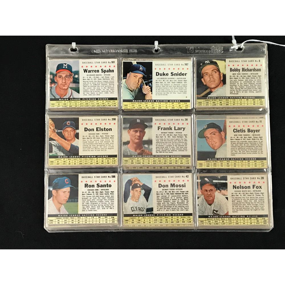 58 1961 Post Cereal Baseball Cards (1 of 8)