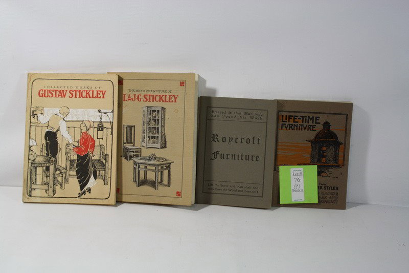 4 Catalogues/Reference books on arts and crafts fur: 4 Catalogues/Reference books on arts and crafts furniture including Roy Croft Original Catalogue, Gustav Stickley book, L and JG Stickley book and Lifetime Furniture catalogue