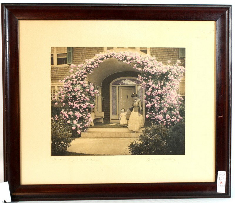 Wallace Nutting "The Coming out of Rosa"16x13: Wallace Nutting "The Coming out of Rosa"16x13