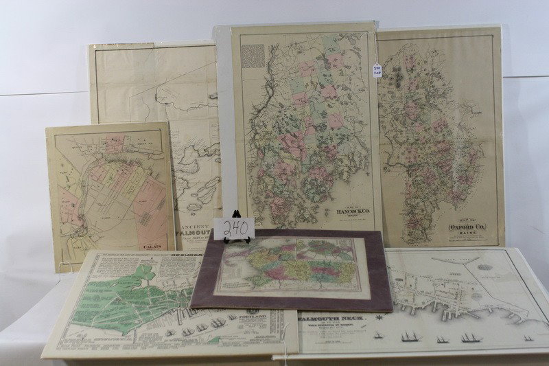 Lot of 8 Portland area maps incl. Boston: Lot of 8 Portland area maps incl. Boston