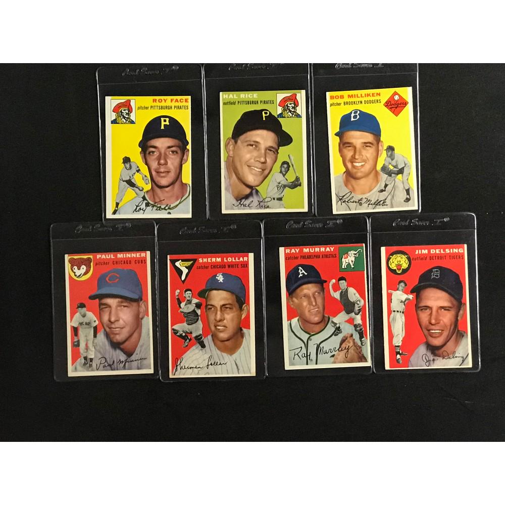 7 1954 Topps Baseball Cards Nice (1 of 2)