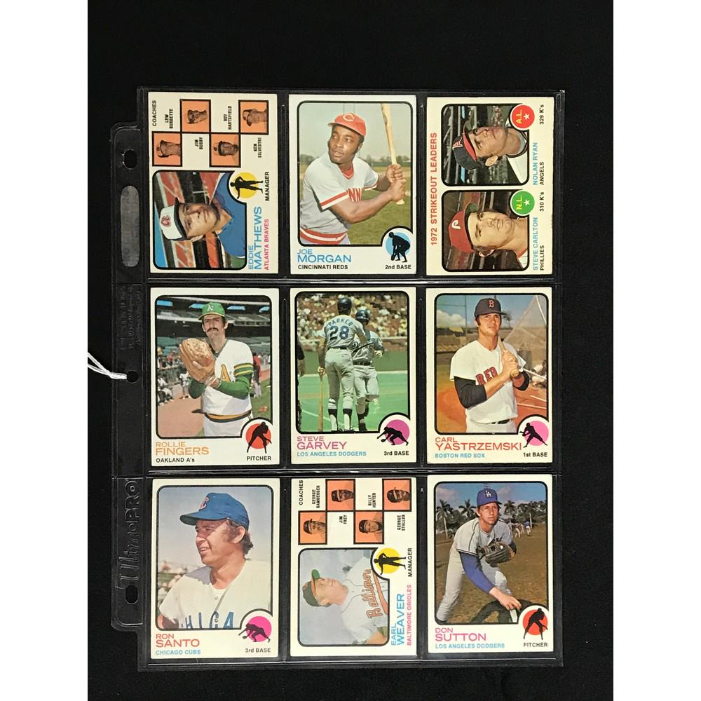 9 1973 Topps Baseball Hof (1 of 2)