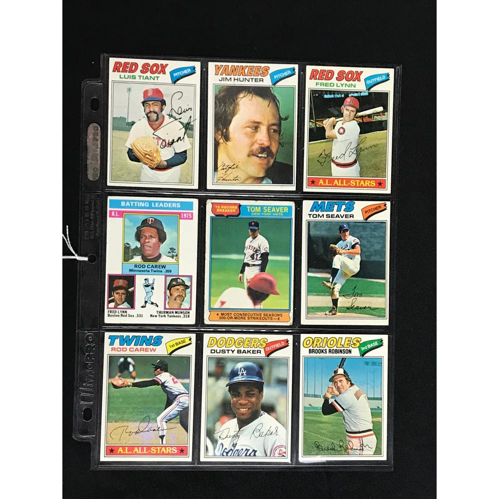9 1976-77 Topps Baseball Hof (1 of 2)