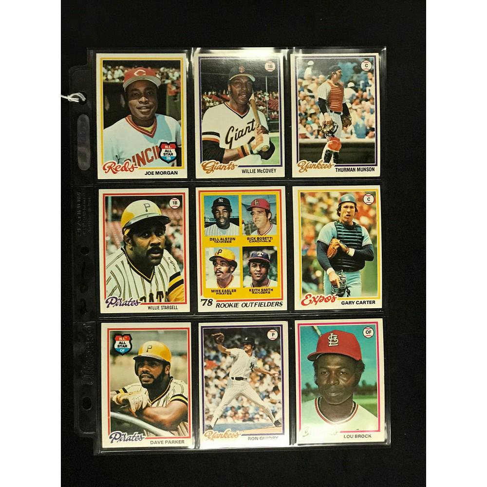 9 1978 Topps Baseball High Grade Cards (1 of 2)